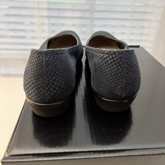 Salvatore Ferragamo Boutique Slip On Shoes Leather Reptile Print Made‎ Italy 6 M - Picture 5 of 10